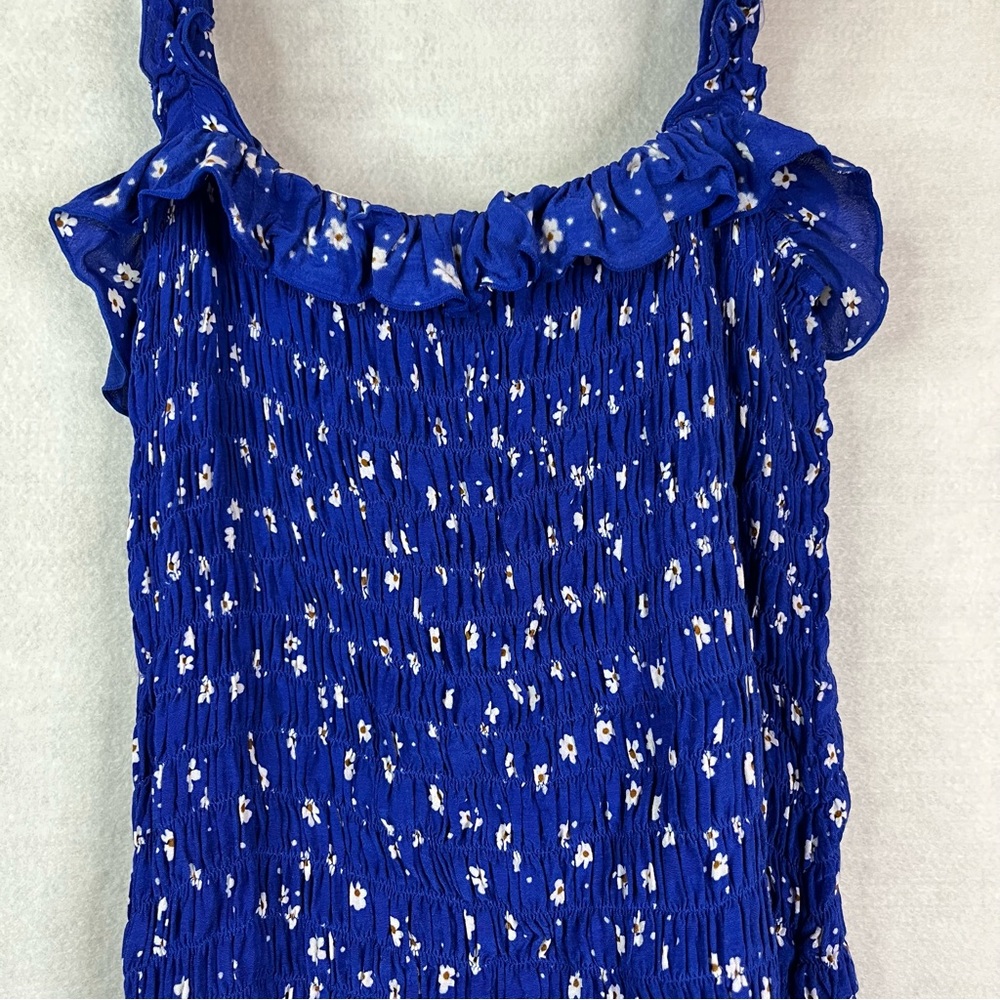 Anthropology Faithful The Brand Del Mar Mini Dress Blue Floral NWOT Small - Picture 7 of 8